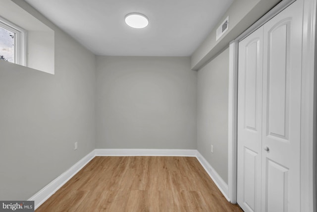 interior space featuring light wood-type flooring