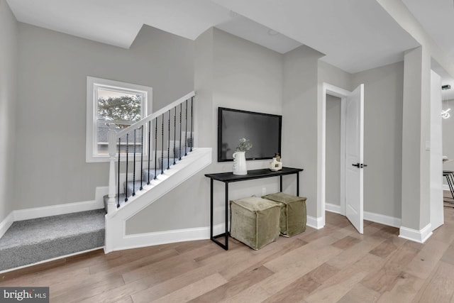 interior space featuring wood-type flooring