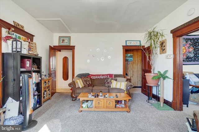 view of carpeted living room