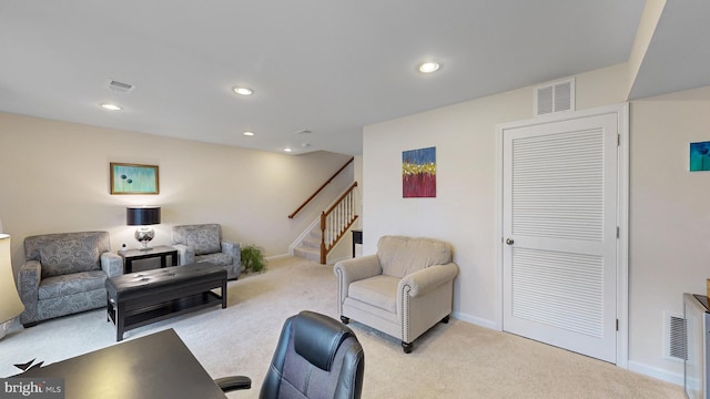 view of carpeted living room