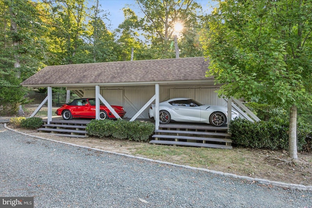 view of front of house with a carport