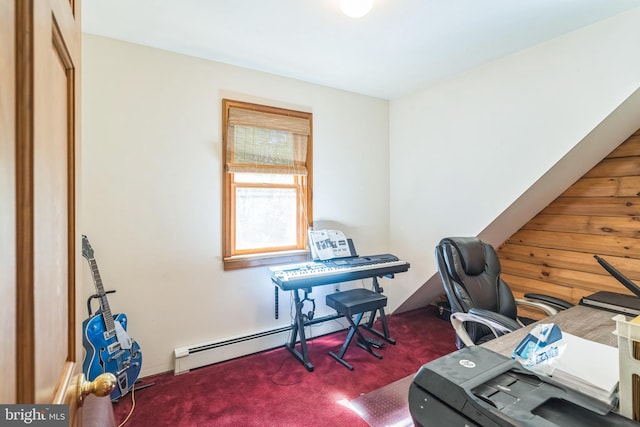 view of carpeted office