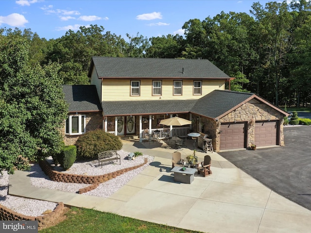 view of front of home featuring a garage