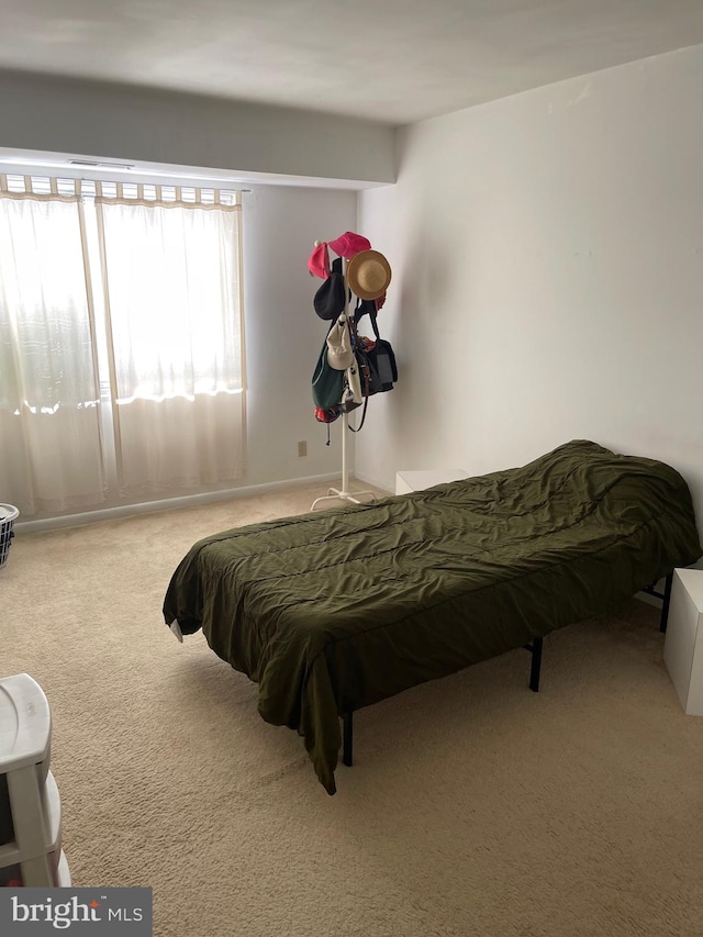 bedroom with carpet and pool table