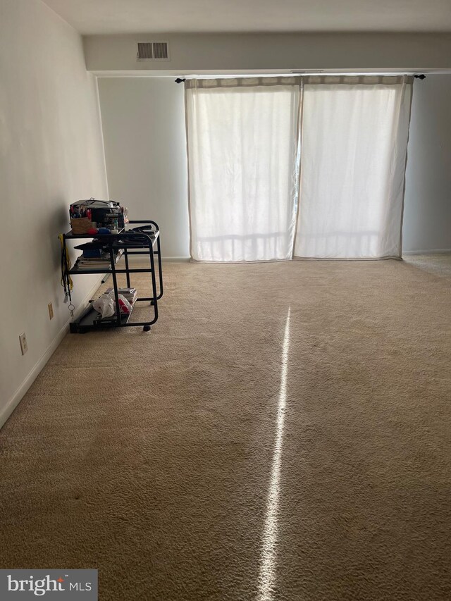 unfurnished room with carpet