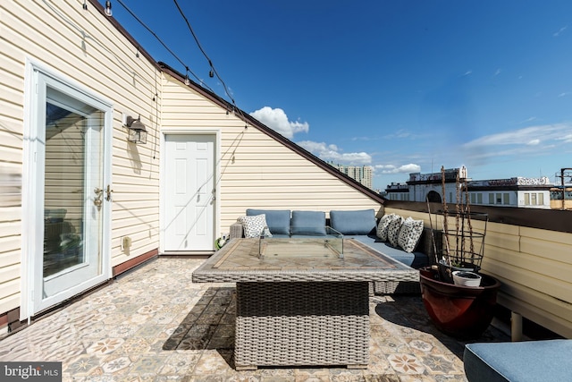 view of patio with outdoor lounge area