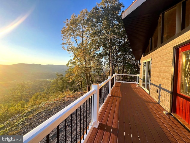 1604 High Knob Rd, Old Fields, WV 26845 - wooden deck with a mountain view