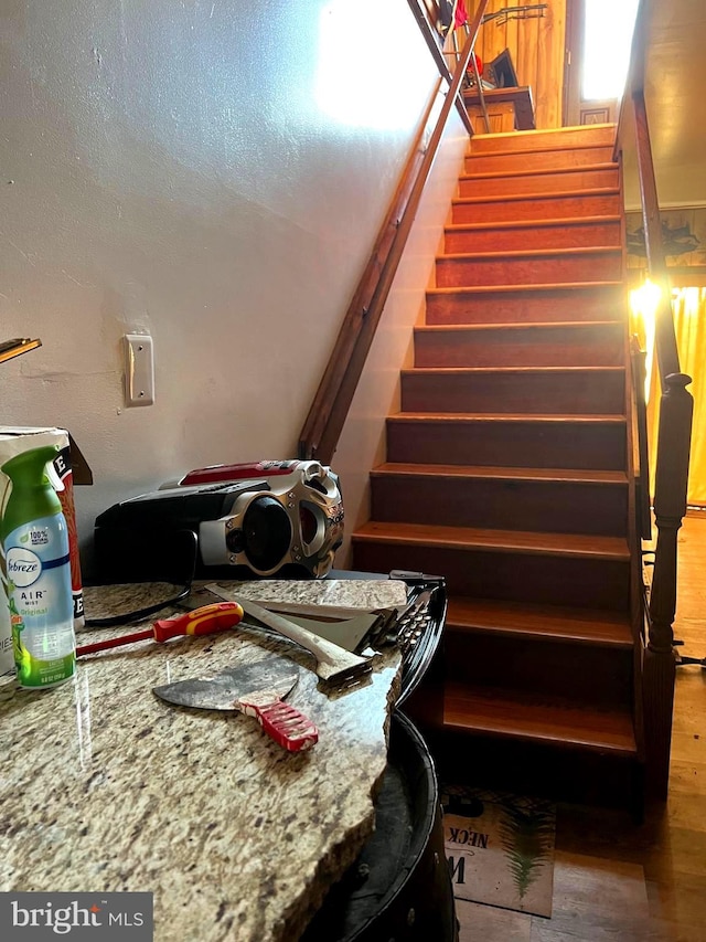1604 High Knob Rd, Old Fields, WV 26845 - stairway with wood finished floors