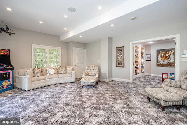 view of carpeted living room