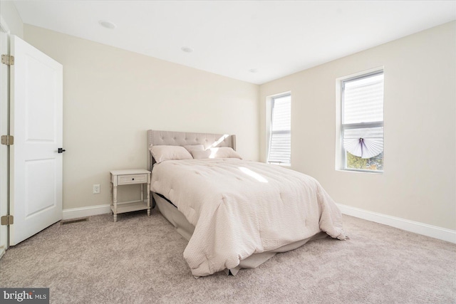 view of carpeted bedroom