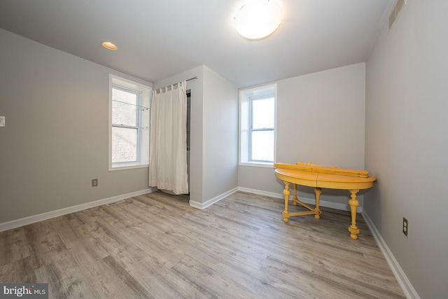 interior space with light wood-type flooring