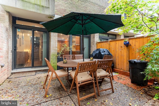 view of patio / terrace featuring grilling area