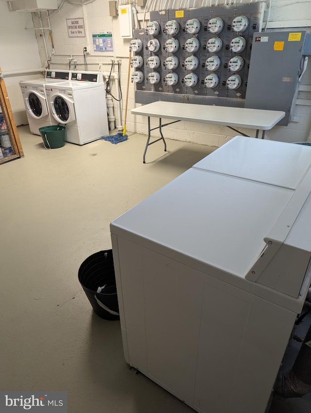 laundry area featuring washer and dryer