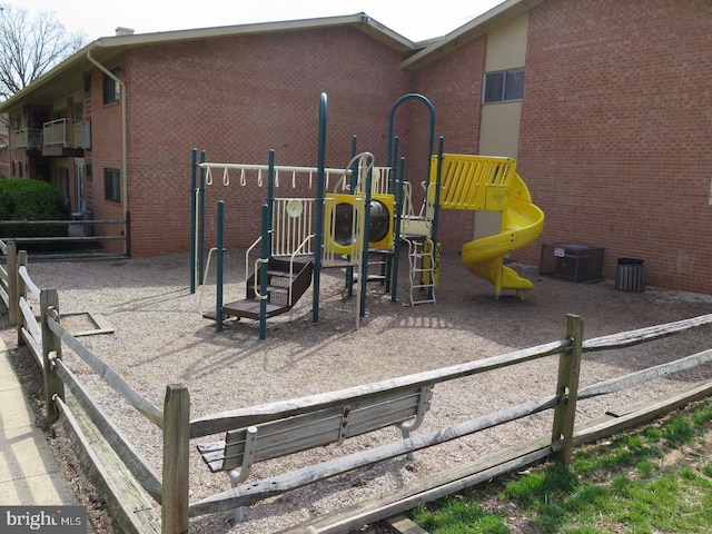 view of jungle gym