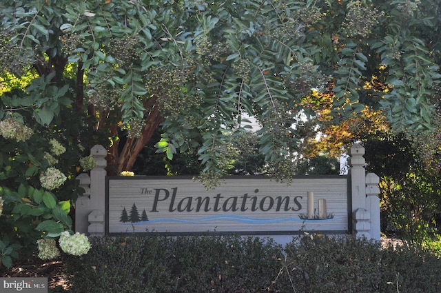 view of community sign