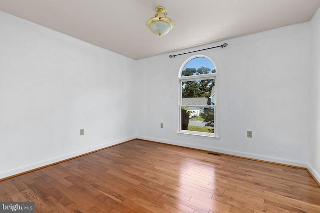 empty room featuring light wood-type flooring