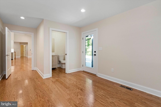 foyer featuring light hardwood / wood-style flooring