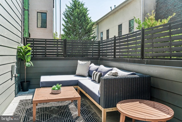 exterior space with an outdoor hangout area