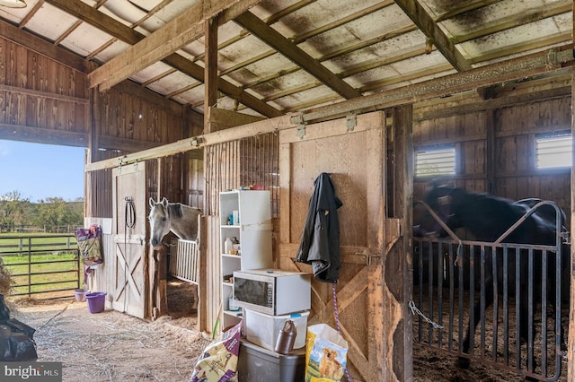 view of horse barn