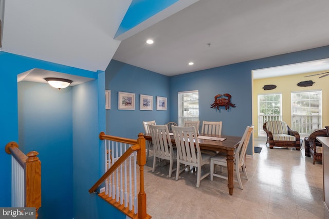 dining area with a healthy amount of sunlight