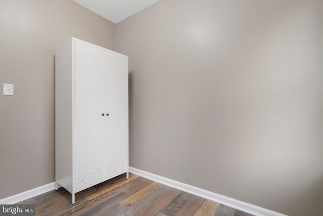 interior space with dark wood-type flooring