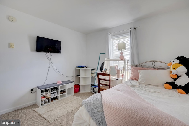 bedroom with carpet