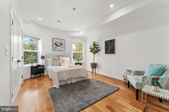 bedroom featuring hardwood / wood-style flooring