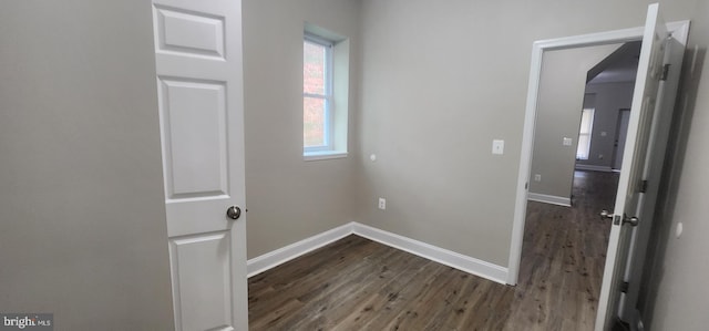 interior space featuring dark hardwood / wood-style floors