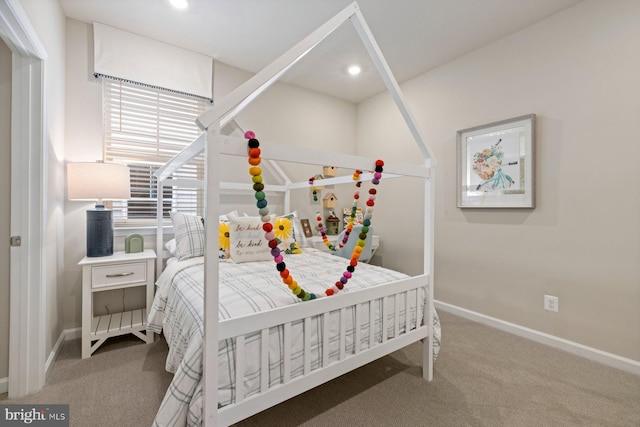 view of carpeted bedroom