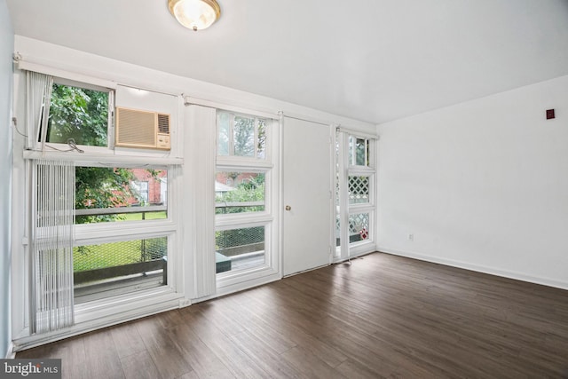 interior space featuring dark hardwood / wood-style floors and plenty of natural light