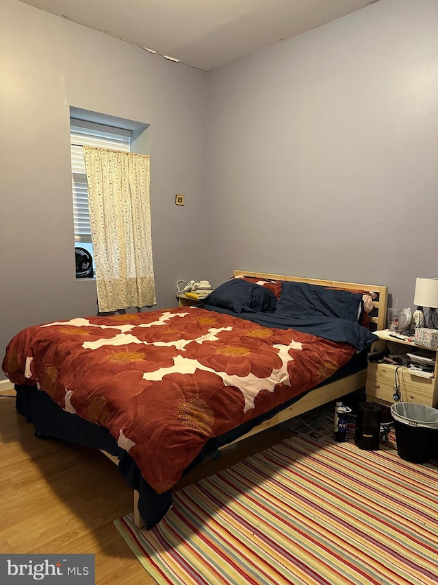 bedroom featuring light hardwood / wood-style flooring