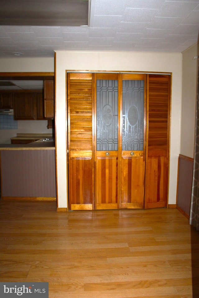 interior space featuring light wood-type flooring