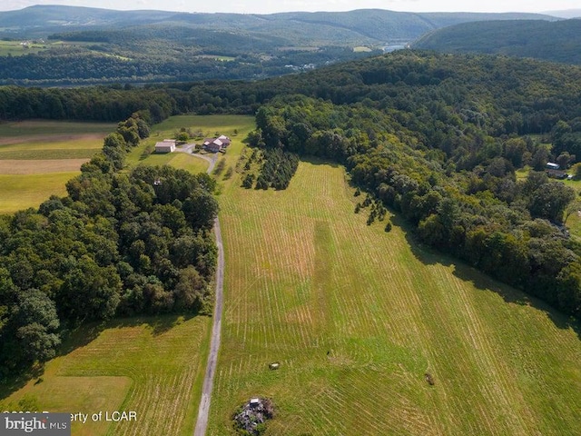 bird's eye view featuring a rural view