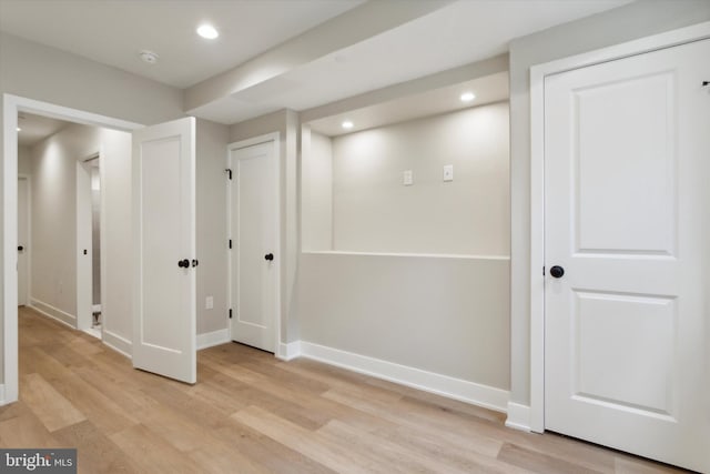 interior space with light wood-type flooring