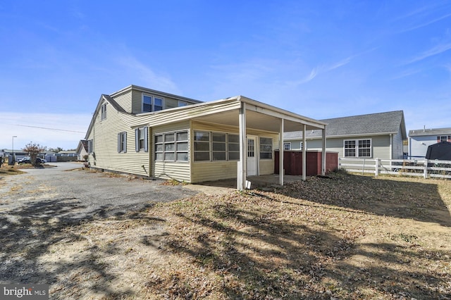 view of rear view of property