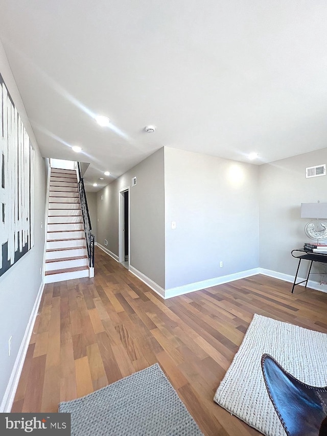 interior space with wood-type flooring