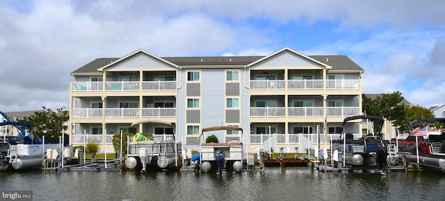 view of property featuring a water view