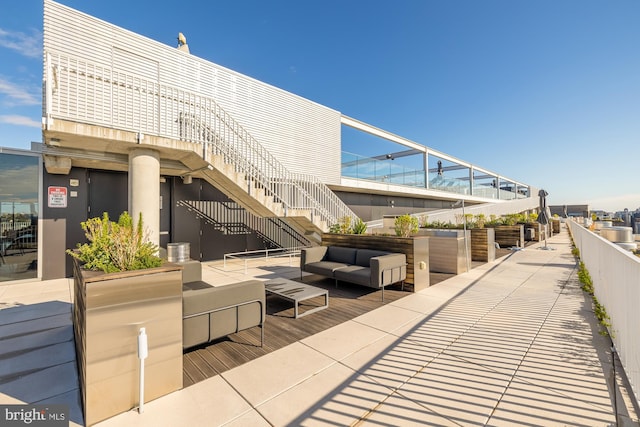 view of patio / terrace with an outdoor hangout area