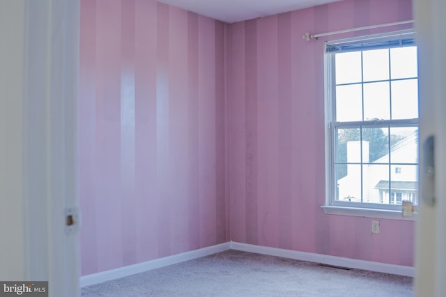 carpeted spare room with a wealth of natural light