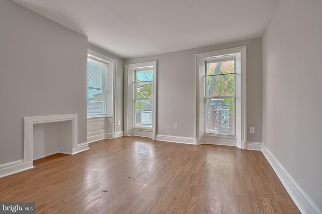 interior space with hardwood / wood-style flooring