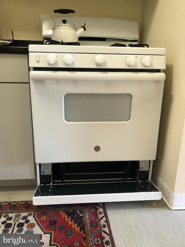 interior details featuring white stove