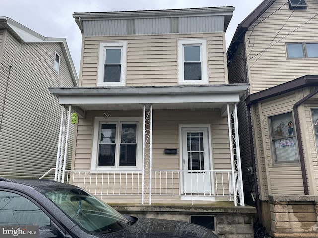 view of front of house with a porch