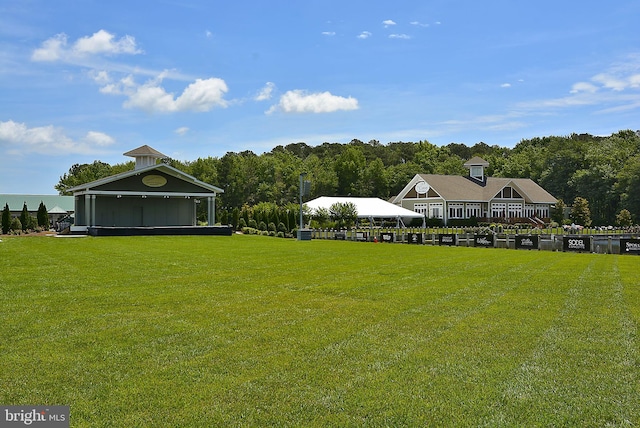 view of yard featuring a gazebo