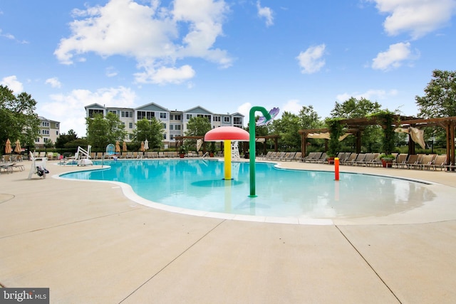 view of pool with a patio area