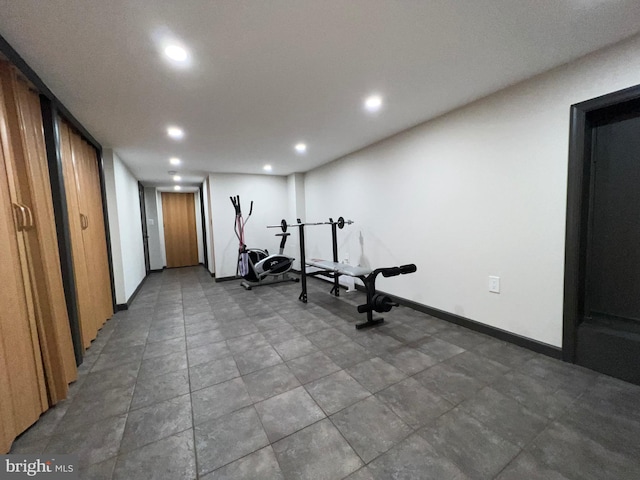 view of workout area