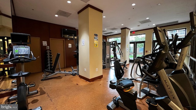 view of exercise room