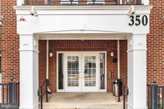 entrance to property with french doors