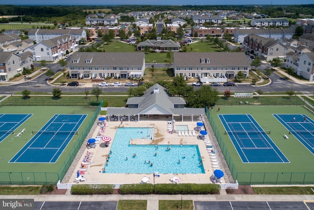 birds eye view of property