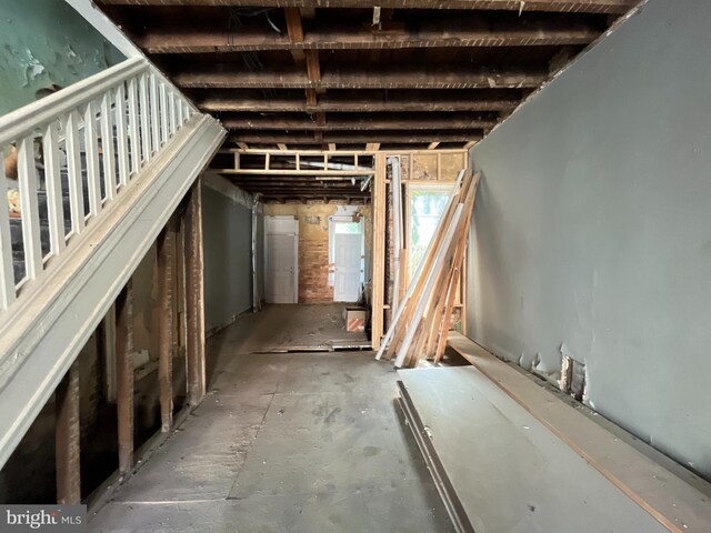 view of basement