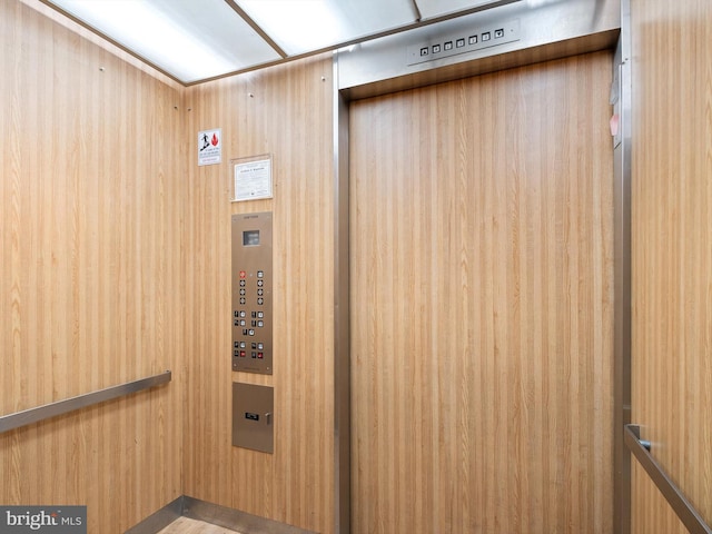 interior details featuring elevator